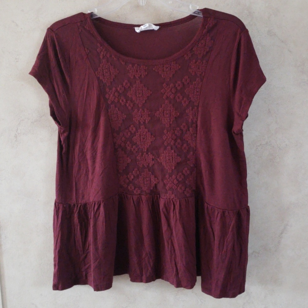 Red laced top